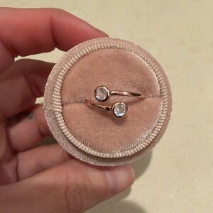 BNIB Rose Gold Adjustable Moonstone Ring - Evolve